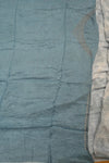 Crepe Georgette Embroidery Pale Aqua Saree-Blouse