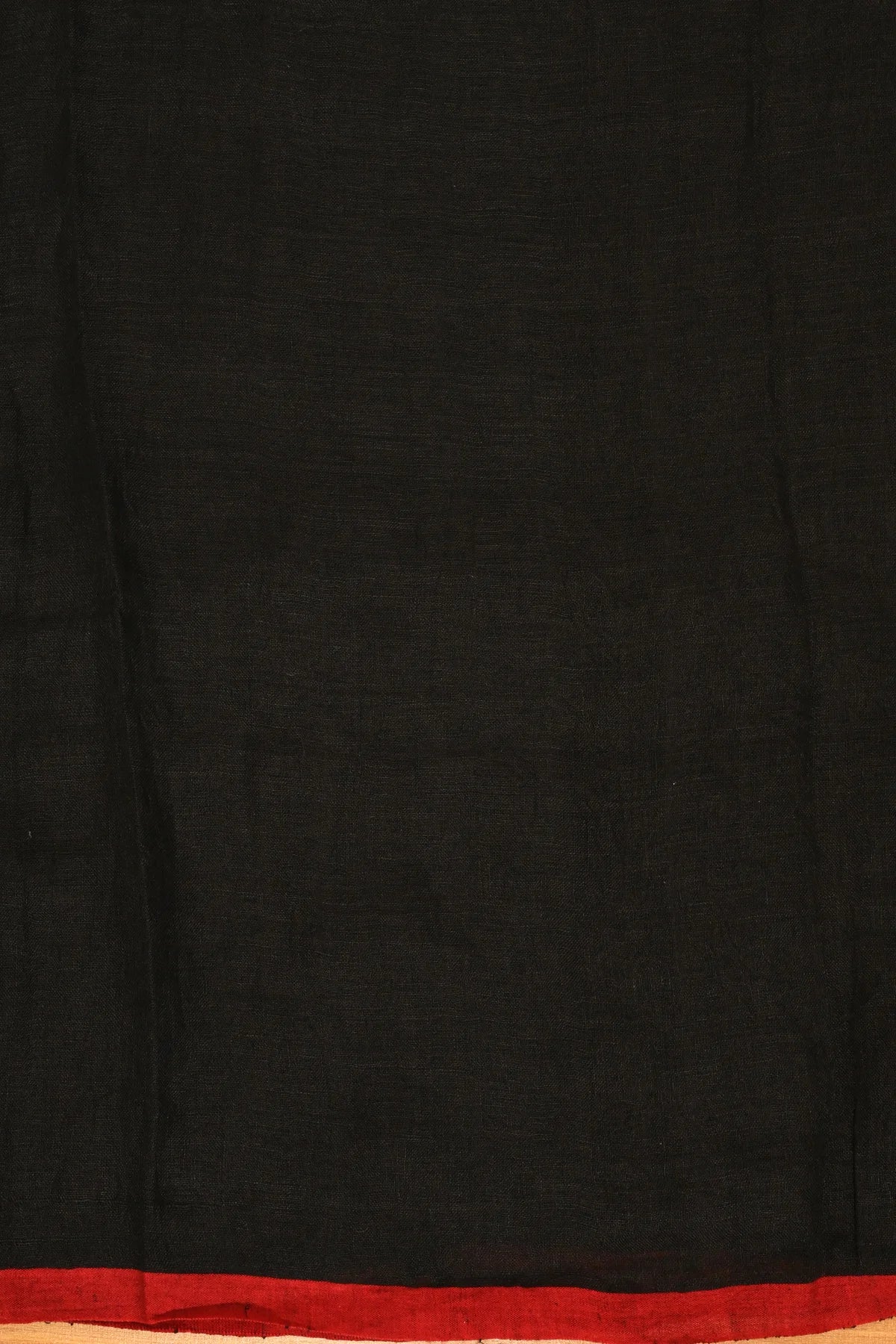 Linen Cotton Polka Dot Buta Black Saree-Blouse