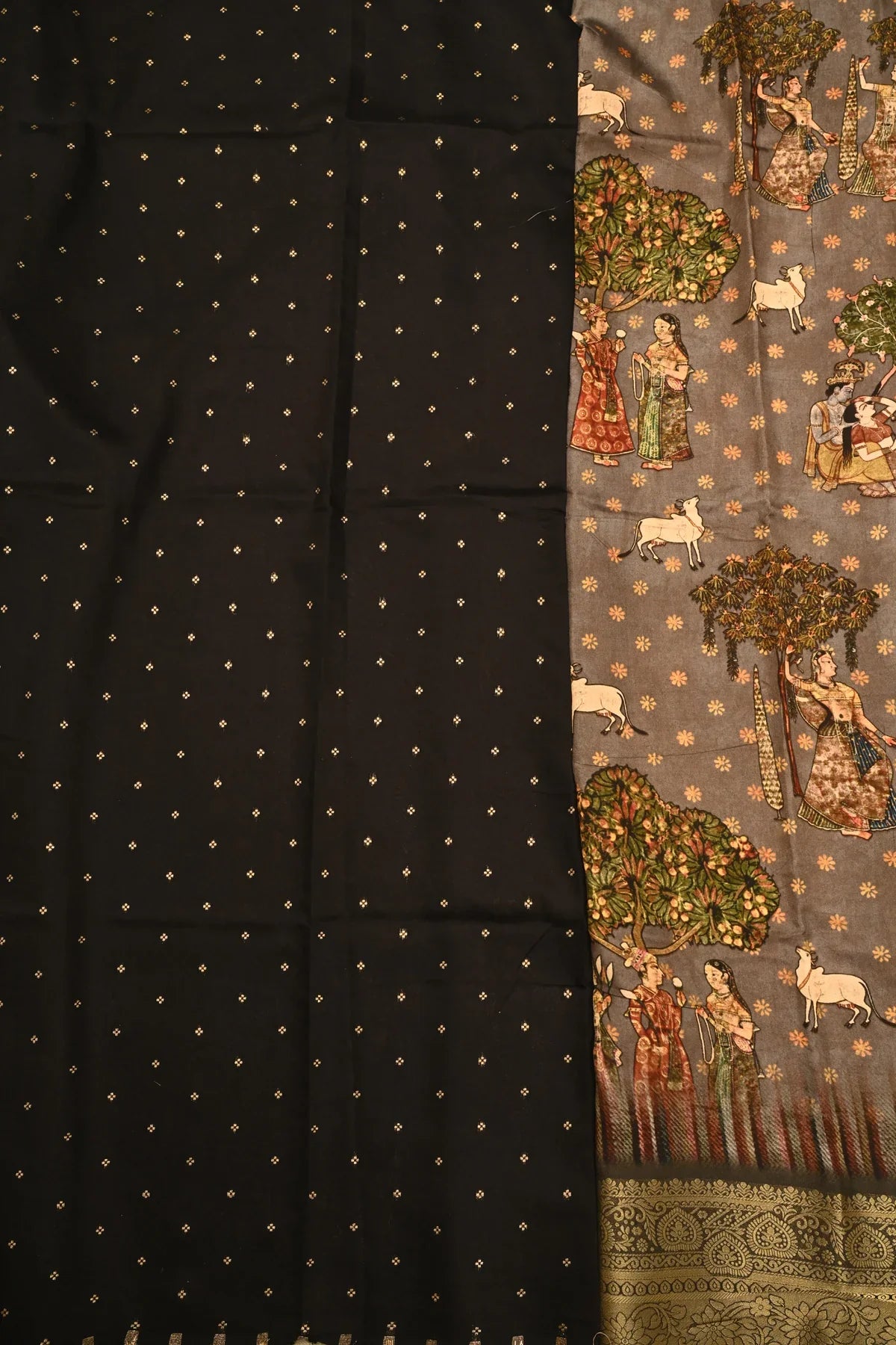 Abudhai Crepe Mountbatten Pink Saree-Blouse