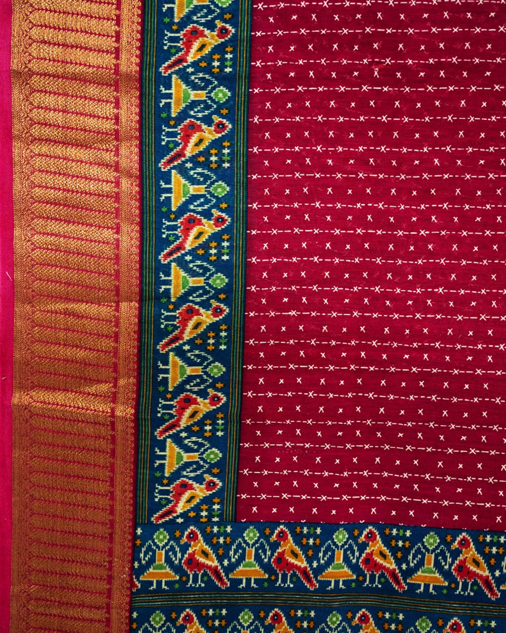 SachiparPrintDarkPinkStripeSareeGroup21Large