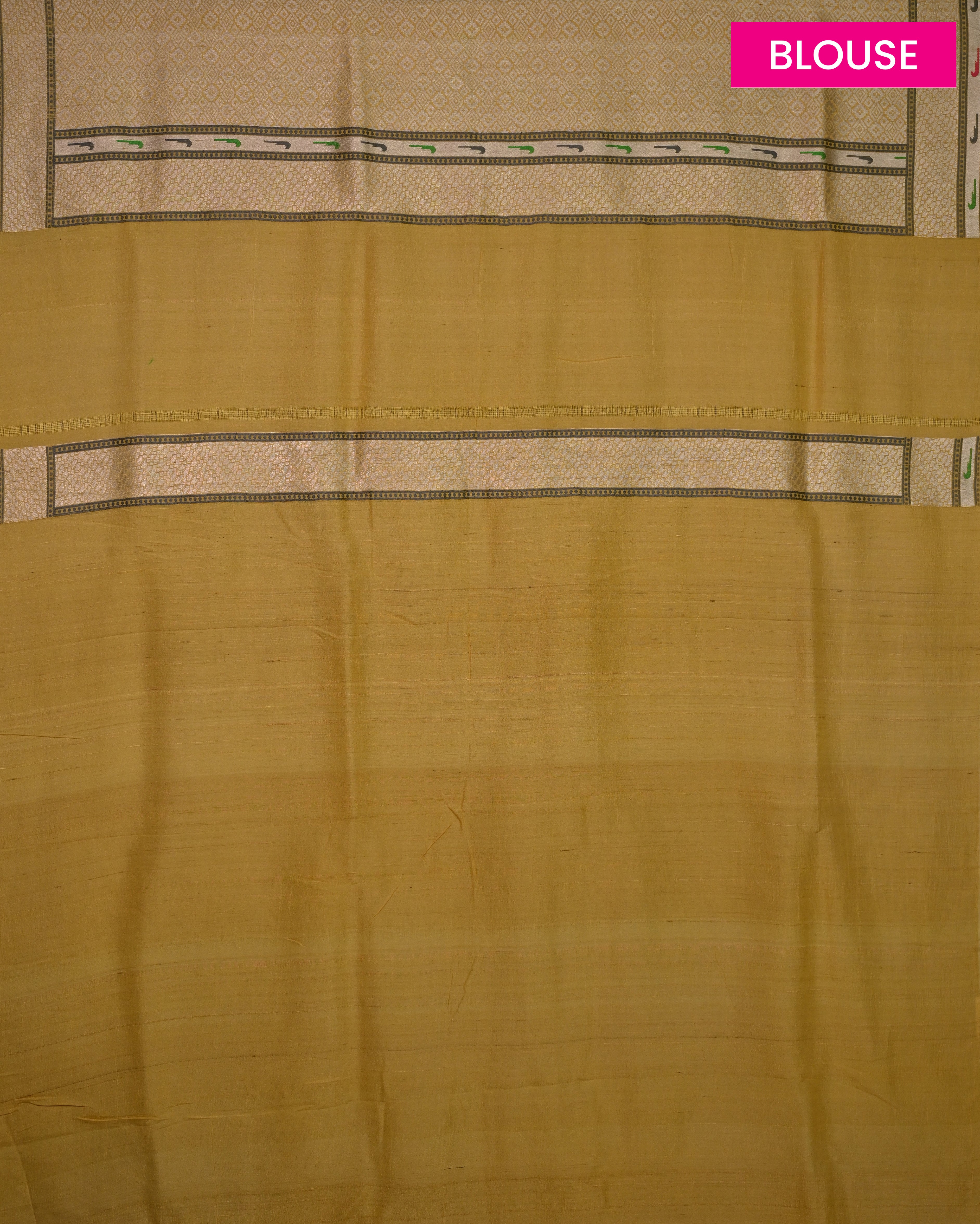 Tussar Crepe Yellow Paithani Saree