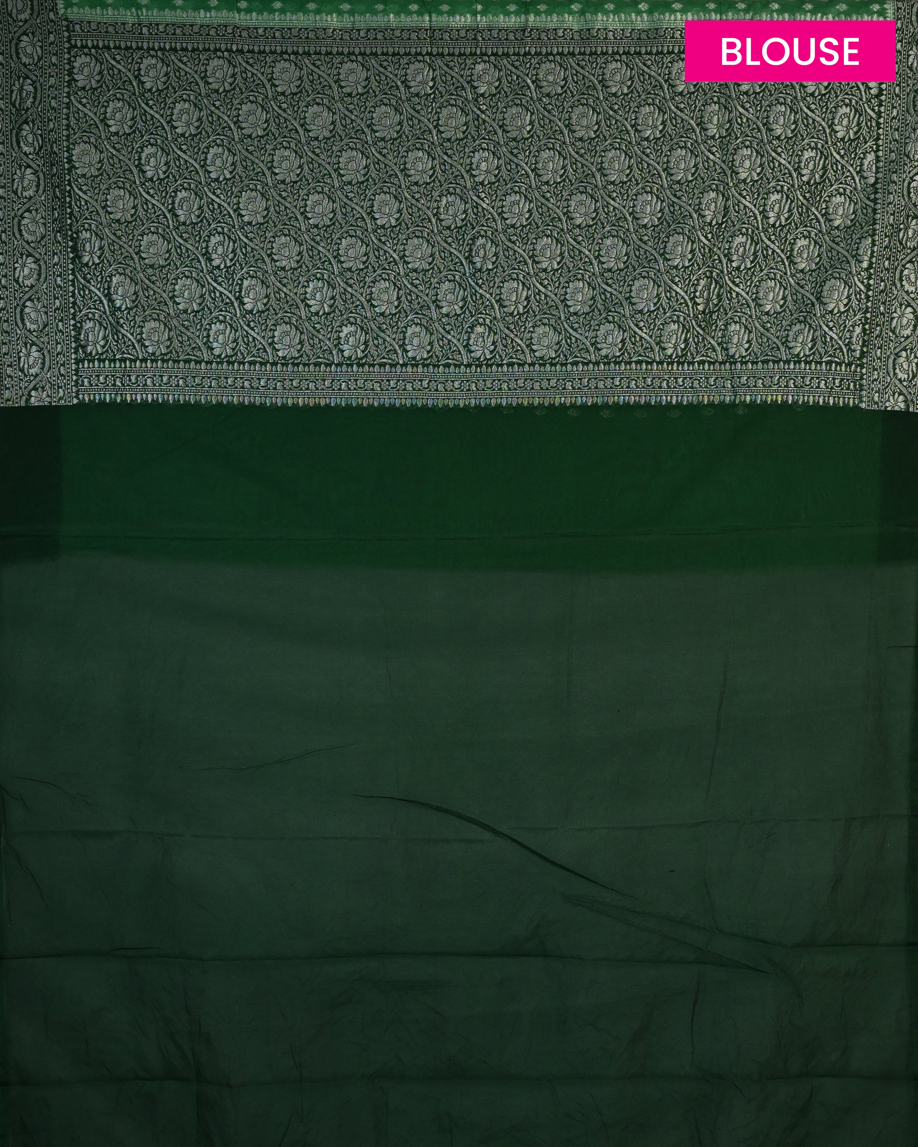 kora Georgette Green Buta Saree