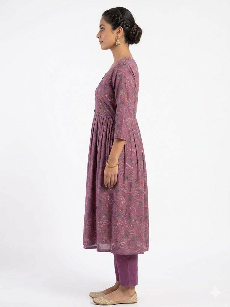 Light Magenta 3 Piece Kurti Set