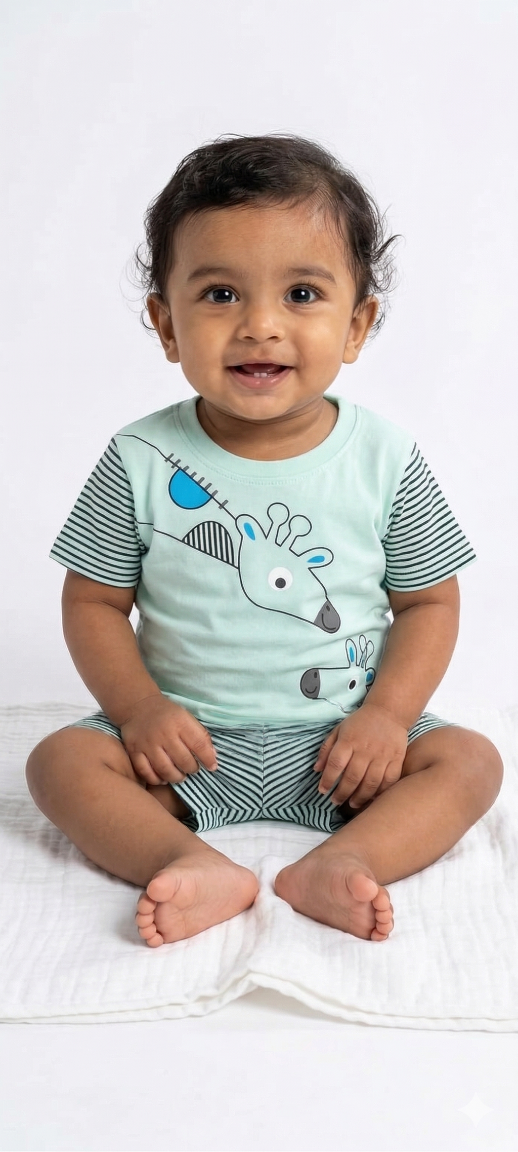 Mint Green Boys RIB Neck Set