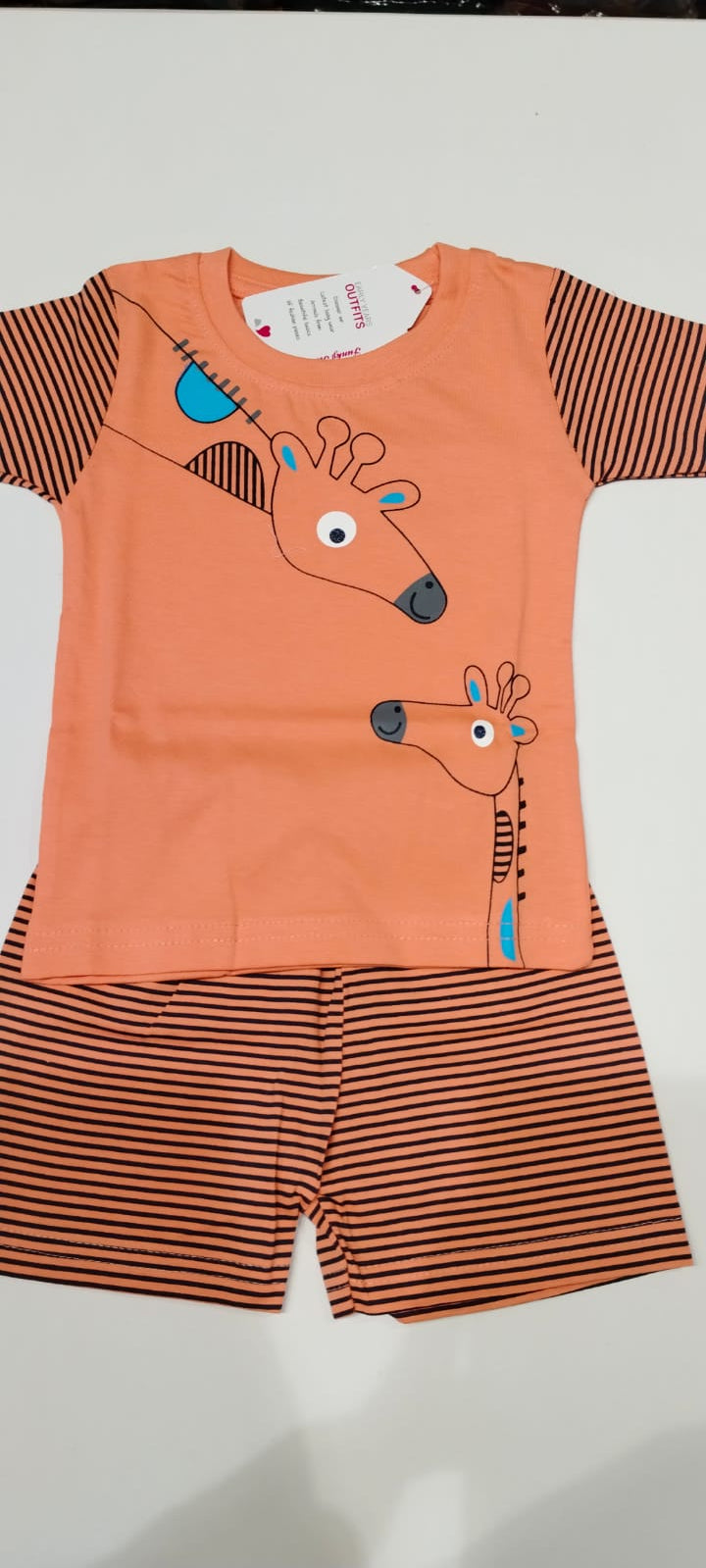 Orange Boys RIB Neck Set