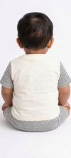 Soft cream Boys RIB Neck Set